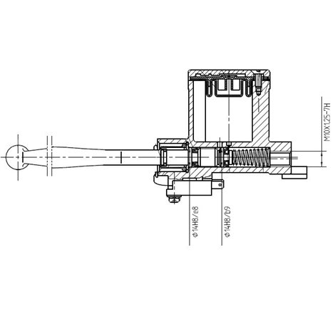 Maitre Cylindre de Frein Gauche Fixation Ø22 - Piston Ø12.9 mm Livré avec Vis Ba