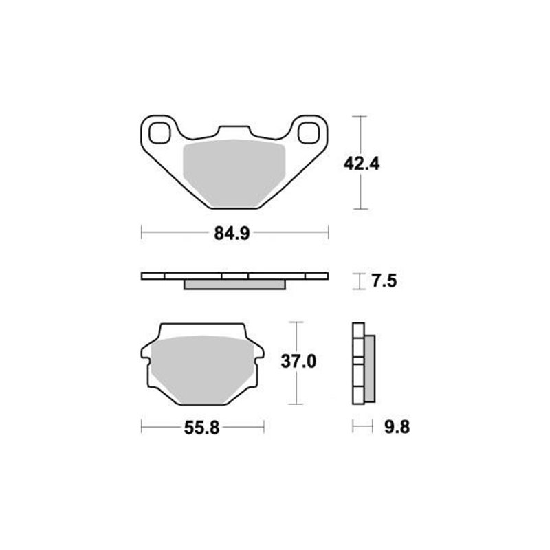 Plaquette de frein PERFTEC Métal Fritté haute performance norme KBA/ABE