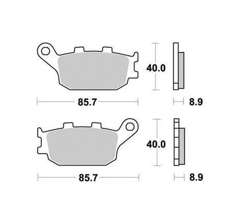 Plaquette de freinPERFTEC
 Métal Fritté haute performance norme KBA/ABE