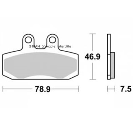 Plaquette de frein Sifam Métal Fritté haute performance norme KBA/ABE