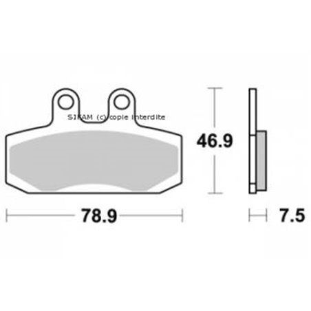 Plaquette de frein Sifam Métal Fritté haute performance norme KBA/ABE