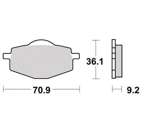 Plaquette de frein PERFTEC Métal Fritté haute performance norme KBA/ABE