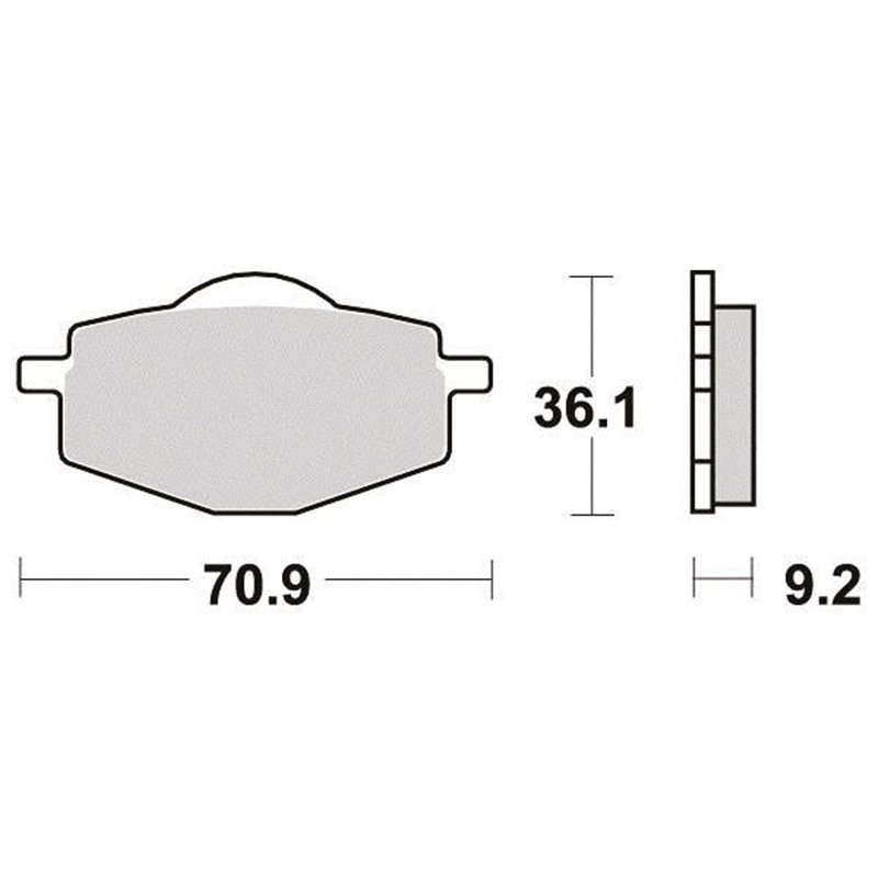 Plaquette de frein PERFTEC Métal Fritté haute performance norme KBA/ABE