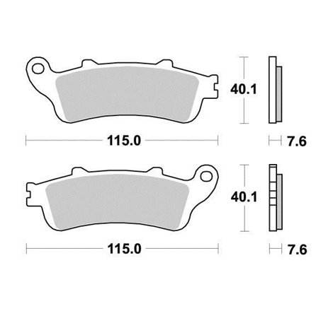 Plaquette de frein PERFTEC Métal Fritté haute performance norme KBA/ABE