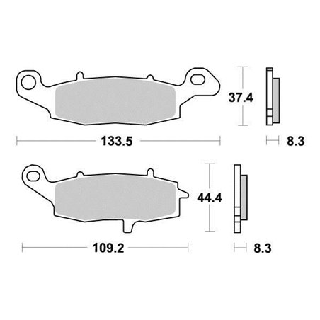 Plaquette de frein PERFTEC Métal Fritté haute performance norme KBA/ABE