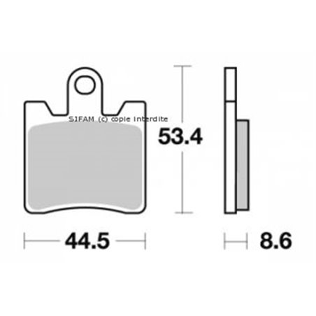 Plaquette de frein Sifam Métal Fritté haute performance norme KBA/ABE - POUR 1 ETRIER PRENDRE 2 BOITES