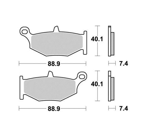 Plaquette de frein PERFTEC Métal Fritté haute performance norme KBA/ABE