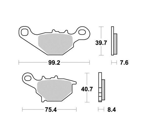 Plaquette de frein Vesrah Métal Fritté