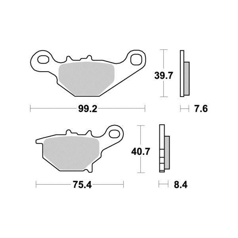 Plaquette de frein Vesrah Métal Fritté