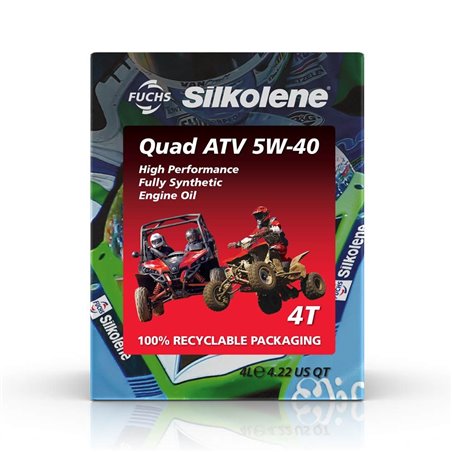 QUAD ATV 5W-40 - Huile moteur 4T 100% synthèse 4L