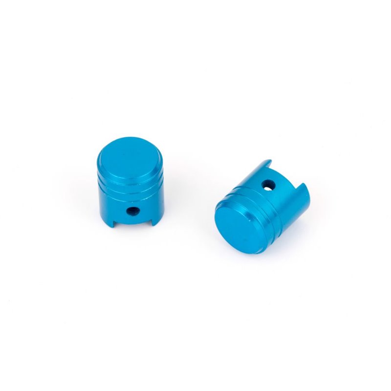 Capuchon de Valve Petit Piston Bleu Vendu par paire