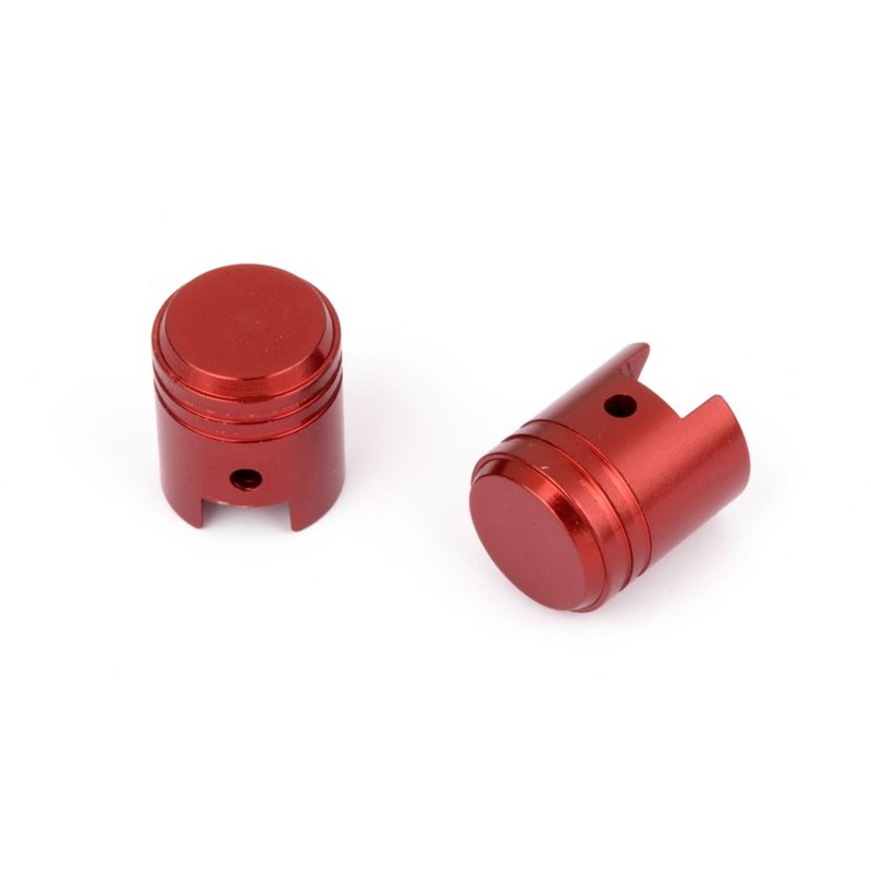 Capuchon de Valve Grand Piston Rouge Vendu par paire