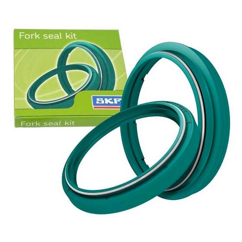 Kit joint spi + cache poussière Haute protection Double Lèvre MARZOCCHI 45 mm ""GREEN COLOR"""