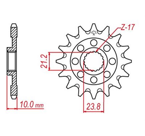 Pignon Rm-Z 450 2013 - 520 - 14 Dents - 