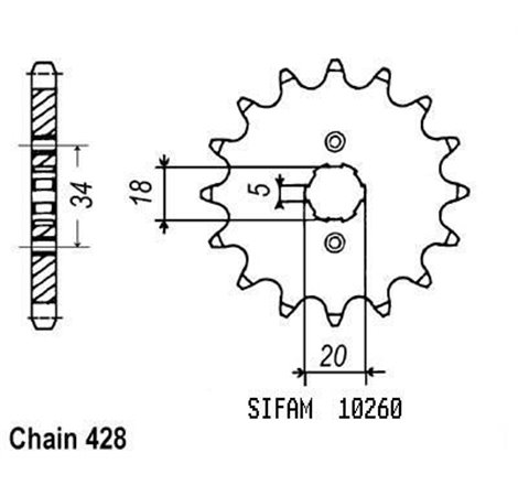 Pignon C 90 75-1982 - 428 - 13 Dents - Similaire JTF264