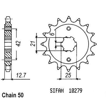 Pignon Cb 550 F 78-1980 - 530 - 17 Dents - Similaire JTF288