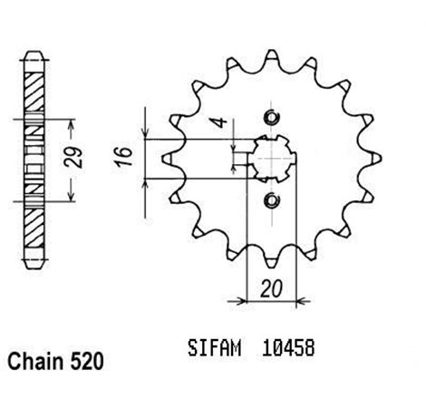 Pignon 125 Kx 1987-1992 - 520 - 11 Dents - Similaire JTF422