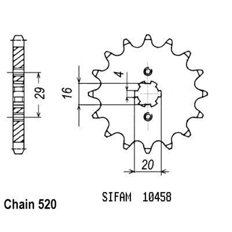 Pignon 125 Kx 1987-1992 - 520 - 11 Dents - Similaire JTF422