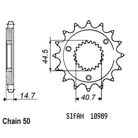 Pignon Harley Xlh 883/1200 Spo - 530 - 21 Dents - Similaire JTF989