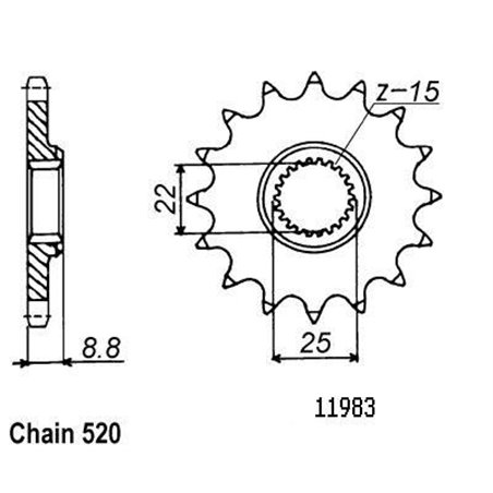 Pignon Ktm - Tous Modèles 2t 1984-2004 - 520 - 13 Dents - Similaire JTF1901