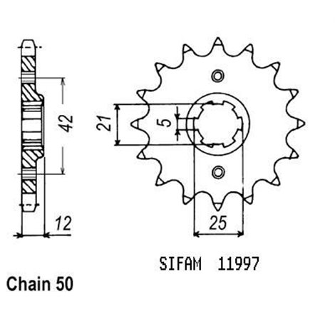 Pignon Xj 600 1991-1992 - 530 - 17 Dents - Similaire JTF571