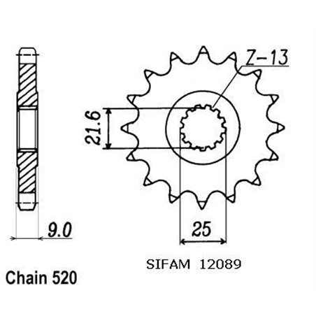 Pignon Xtz 750 Super Ténéré - 520 - 15 Dents - Similaire JTF578