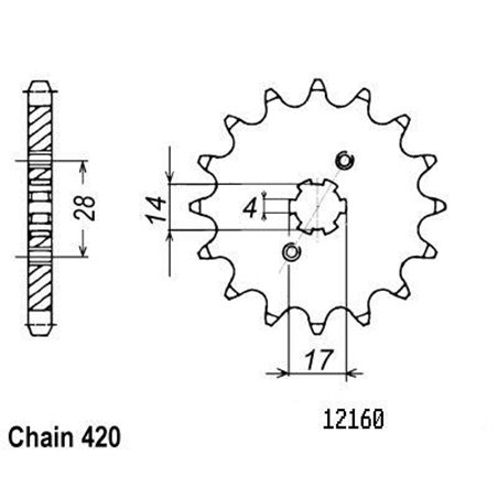 Pignon Derbi 50 2000-2005 - 420 - 11 Dents - Similaire JTF1127