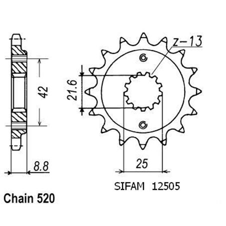 Pignon Racing - 520 - 15 Dents - Similaire JTF1516