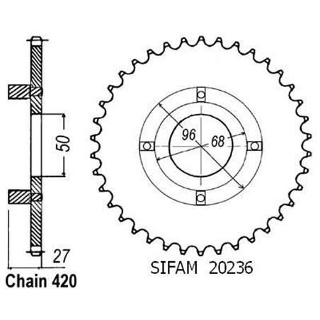 Couronne St 70 Dax 1982-1999 - 420 - 35 Dents - Similaire JTR256