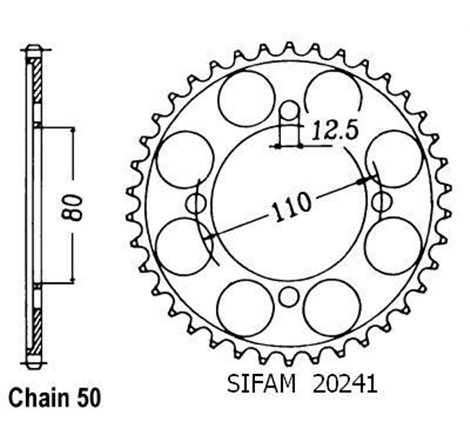 Couronne Cb 650 1979-1981 - 530 - 40 Dents - Similaire JTR284