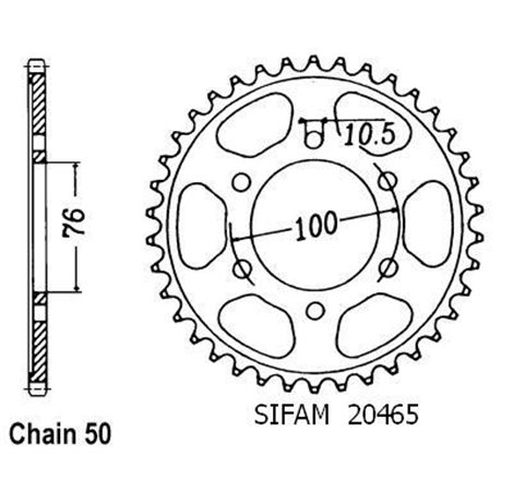 Couronne Gr 650 1983-1985 - 530 - 38 Dents - Similaire JTR816