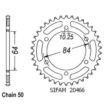 Couronne Gsx 400 E-twin 1982-1987 - 530 - 45 Dents - Similaire JTR814