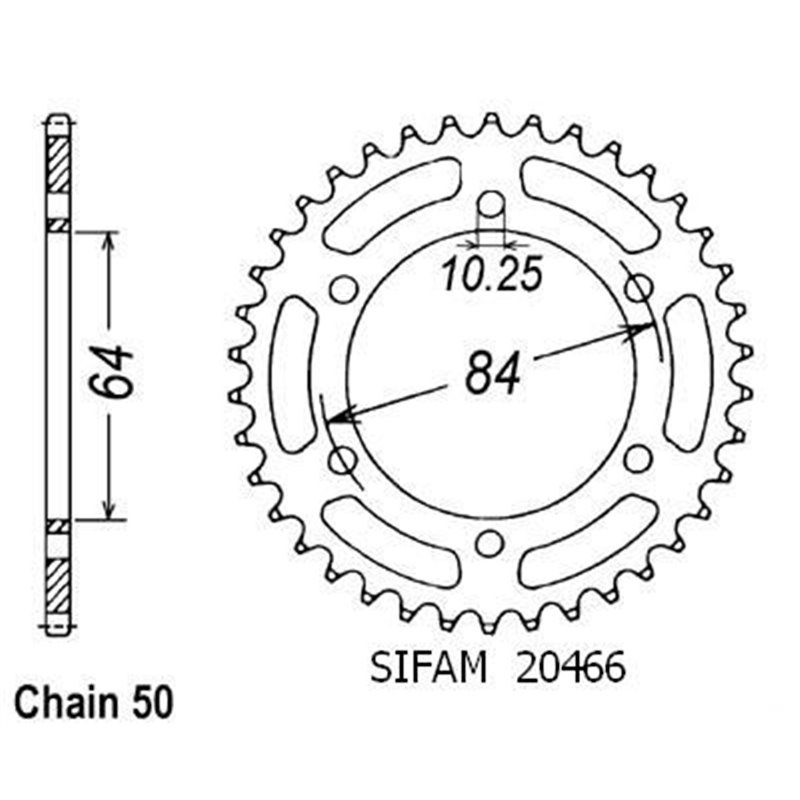 Couronne Gs 500 Rayons 1977-1979 - 530 - 50 Dents - Similaire JTR814