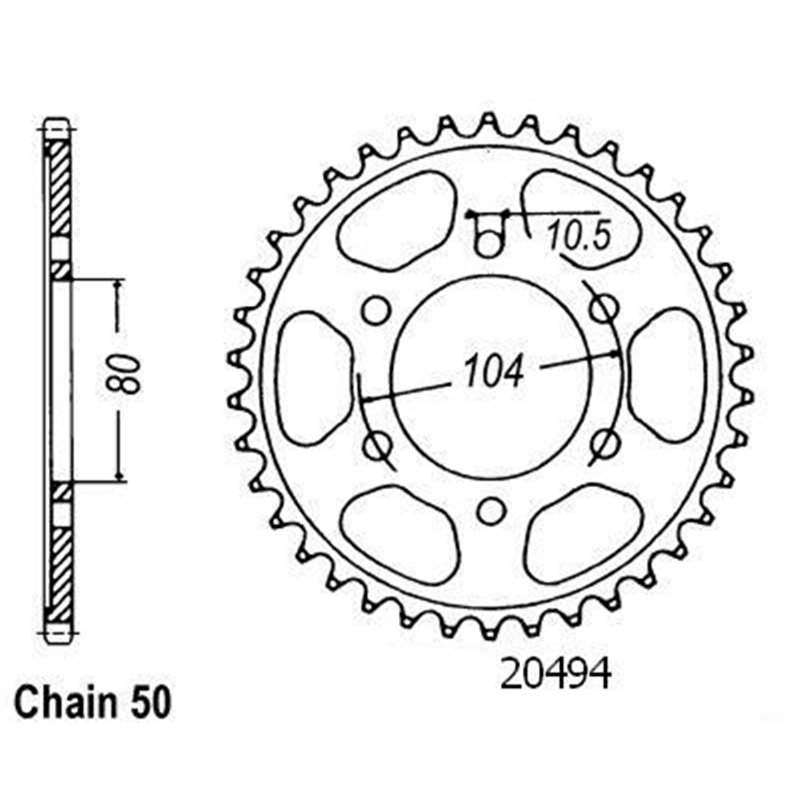 Couronne Zx-9r Ninja 1998 - 530 - 41 Dents - Similaire JTR488