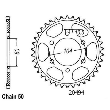 Couronne Zx-9r Ninja 1998 - 530 - 41 Dents - Similaire JTR488