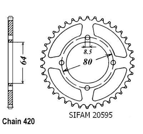 Couronne Tt-r 90 2000-2005 - 420 - 35 Dents - Similaire JTR834