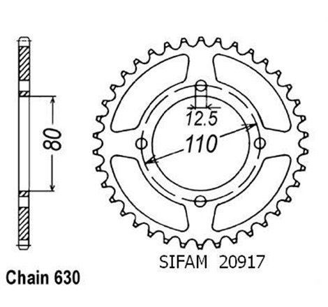 Couronne Cb 750 Four 1978 - 630 - 41 Dents - Similaire JTR333