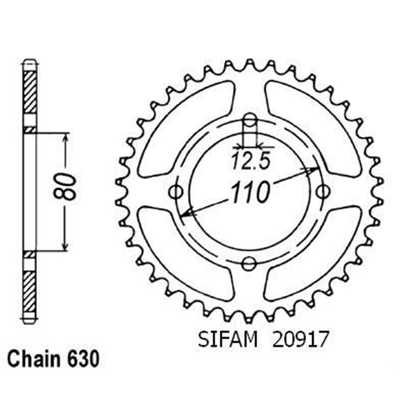 Couronne Cb 750 Four 1978 - 630 - 41 Dents - Similaire JTR333