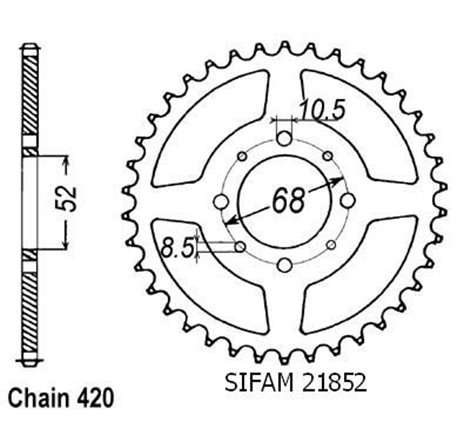 Couronne 80 Ae/Ar 1981-1993 - 420 - 43 Dents - Similaire JTR801