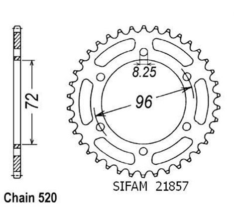 Couronne Sp 370 1977-1980 - 520 - 42 Dents - Similaire JTR820