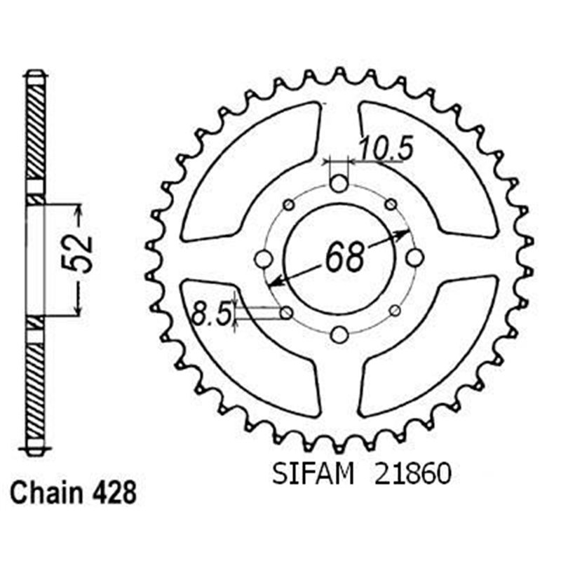 Couronne Rt 80 Ovni 1982 - 428 - 35 Dents - Similaire JTR802