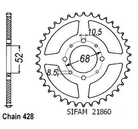 Couronne Ts 80 Er 1981-1982 - 428 - 42 Dents - Similaire JTR802