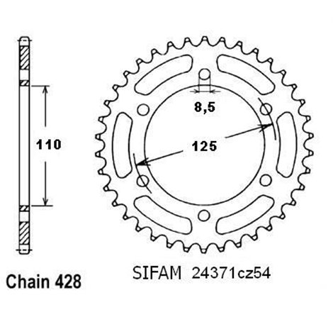 Couronne Beta 50 Rk6 1994-1998 - 428 - 52 Dents - Similaire JTR4371