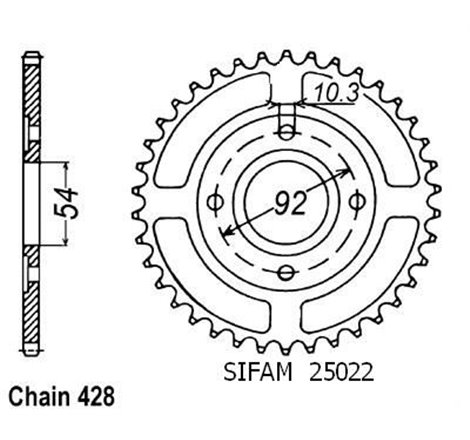 Couronne Rd 125 Lc1 1982-1984 - 428 - 46 Dents - Similaire JTR835