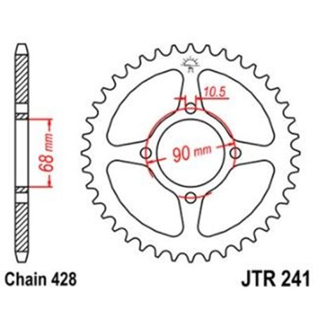 Couronne Mtx 80 R 1988 - 428 - 45 Dents - Similaire JTR241