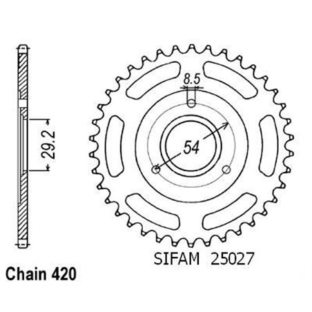 Couronne Z 50 Monkey 1980-1985 - 420 - 39 Dents - Similaire JTR255