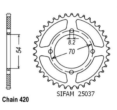 Couronne C 70 1975-1980 - 420 - 40 Dents - Similaire JTR257