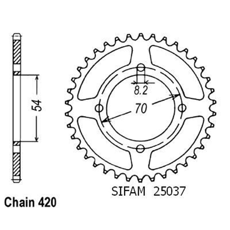 Couronne C 70 1975-1980 - 420 - 40 Dents - Similaire JTR257