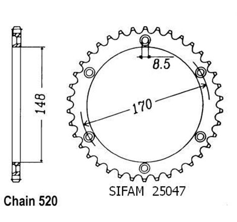 Couronne Dr 600 S 1985-1989 Dr 650 Djebel 1990-1995 - 520 - 44 Dents - Similaire JTR828