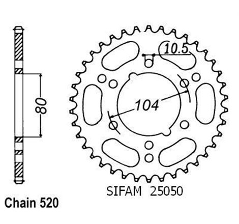 Couronne Gpz 400 (Ps49) 1984-1987 - 520 - 38 Dents - Similaire JTR1478